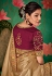 Kajal aggarwal beige art silk party wear saree 5160