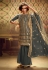 Grey net sharara suit 4905