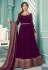 Shamita shetty violet georgette long anarkali suit 8338