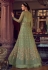 Light green net embroidered indo western lehenga choli 6802