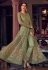 Light green net embroidered indo western lehenga choli 6802