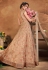 Beige net embroidered long anarkali suit 5101