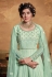 Light green net embroidered abaya style anarkali suit 5108