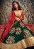 Green georgette embroidered long anarkali suit 7754