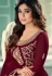 Shamita shetty maroon georgette long anarkali suit 8345