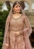 Pink net designer floor length anarkali suit 15049