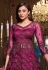 Magenta net embroidered indo western lehenga choli 4627