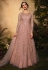 Pink net embroidered floor length anarkali suit 10011