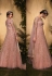 Pink net embroidered floor length anarkali suit 10011