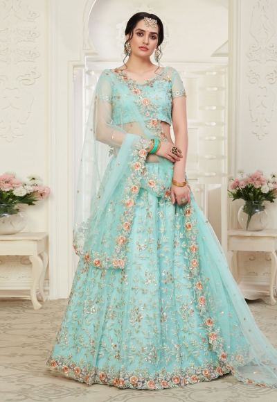 Aqua net embroidered circular lehenga choli 1009A