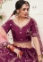 Purple sequins work silk lehenga choli 1011B