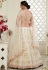 Cream embroidered net lehenga choli 1009B