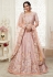 Pink silk embroidered lehenga choli 1010B