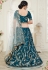 Blue sequins work silk lehenga choli 1011A