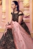 Black lycra cold shoulder designer lehenga choli 5806