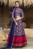 Navy blue art silk bandhani print chaniya choli 1614