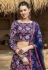 Navy blue art silk bandhani print chaniya choli 1614