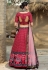 Red art silk bandhani print chaniya choli 1611