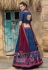 Navy blue bandhani art silk chaniya choli 1612