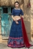 Navy blue bandhani art silk chaniya choli 1612