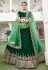 Green silk sequins work lehenga choli 1014