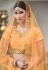 Yellow silk mirror work lehenga choli 1015