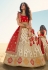 Cream art silk embroidered wedding lehenga choli 968