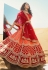 Orange art silk embroidered lehenga choli 967