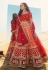 Orange art silk embroidered lehenga choli 967