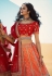 Orange art silk embroidered lehenga choli 967