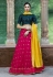 Magenta georgette a line lehenga choli 1603