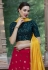 Magenta georgette a line lehenga choli 1603