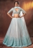 Sky blue net sequins work lehenga choli 6301