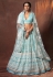 Light blue net lehenga choli 6302