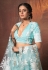 Light blue net lehenga choli 6302