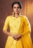 Yellow georgette embroidered lehenga choli 6306