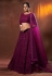 Magenta net sequins work lehenga choli 6308