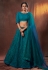 Teal net sequins work lehenga choli 6309