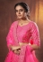 Pink art silk embroidered lehenga choli 6312