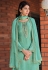 Sea green chinon kameez with palazzo 5229