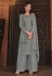 Grey chinon palazzo suit 5230