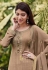 Brown chinon kameez with palazzo 5233