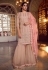 Peach organza mirror work sharara suit 5207