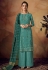 Sea green muslin kameez with palazzo 119363