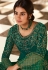 Green georgette with frill sleeve palazzo suit 523