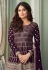 Shamita shetty purple georgette palazzo suit 8412