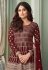 Shamita shetty maroon georgette kameez with palazzo 8412C