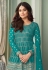 Shamita shetty turquoise georgette palazzo suit 8412B