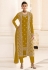 Mustard georgette pant style suit 8413D