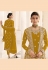 Mustard georgette pant style suit 8413D